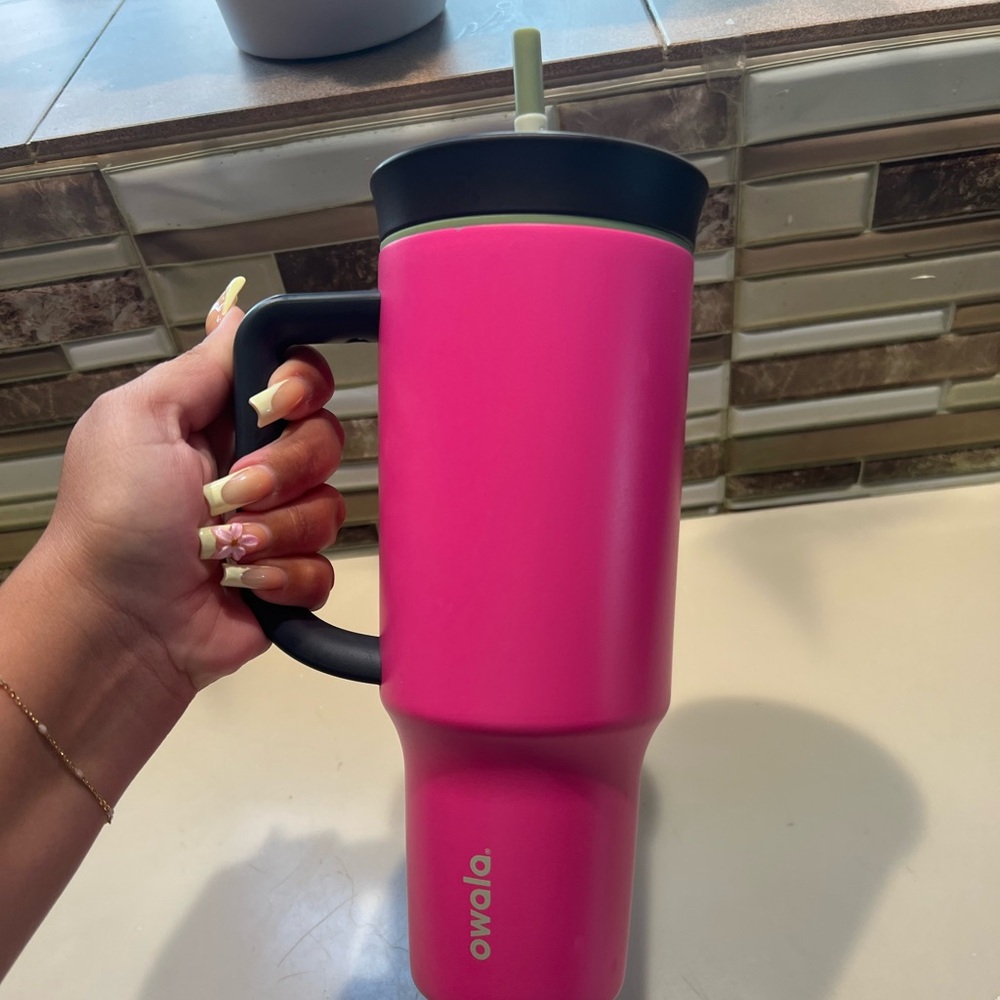 Owala Pink Tumbler with Straw